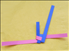 Slant the top vertical strip to the right