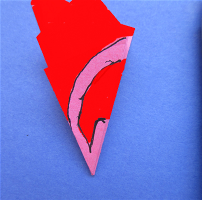 Cut out the area shown in red in the picture