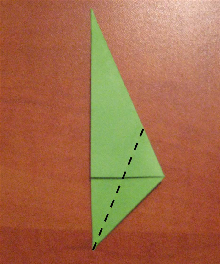 Bring the bottom right edge up to align with the left edge. 