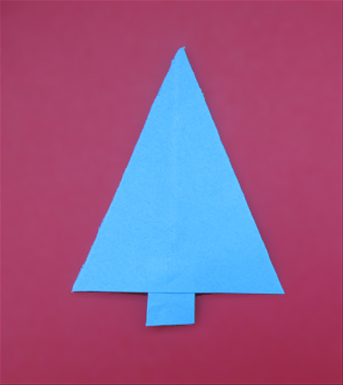 <p> Cut a small rectangle and glue it to the bottom to make the tree trunk.</p> 
<p>  </p>