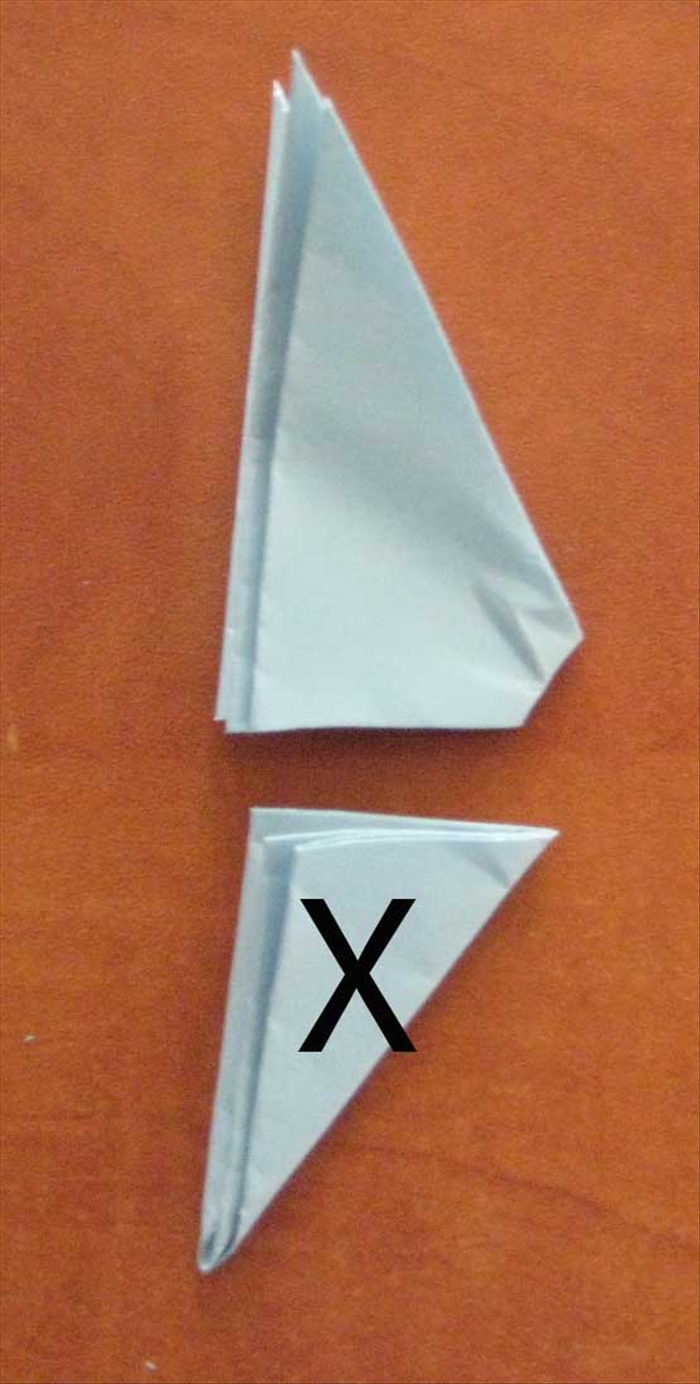 Throw away the bottom part that is marked with an X in the picture.
