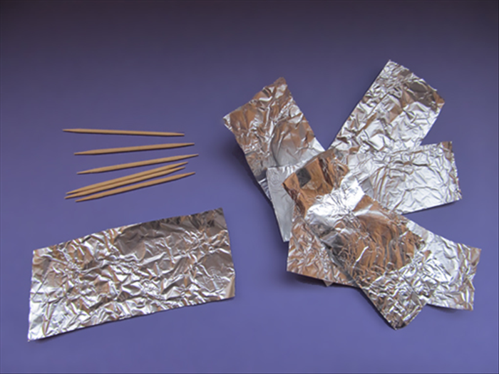 Cut 24 pieces of aluminum foil about 1 ½ X longer than the toothpicks