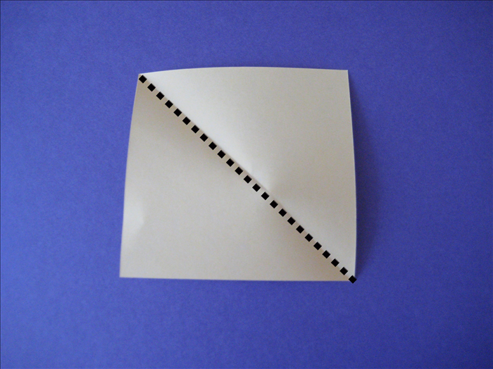 fold the 7 squares of paper in half diagonally