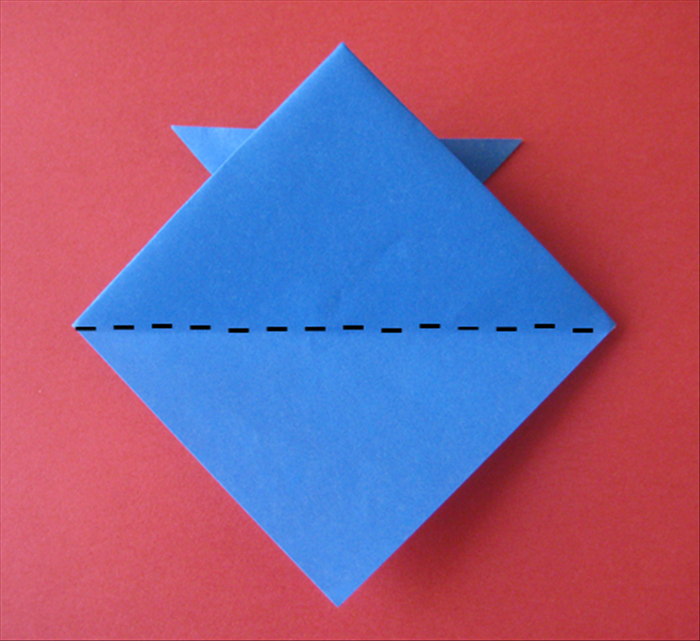 Flip the paper over to the back side and fold the bottom up at the center