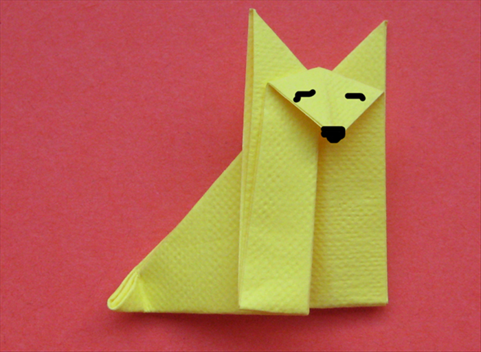 Your origami fox is finished!
