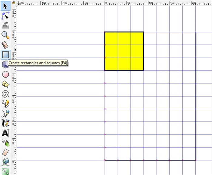 <p> 5. Click - Create rectangles and squares. Drag a rectangle. * The color and line width will be the same as the last used. You can chage that later.  </p>