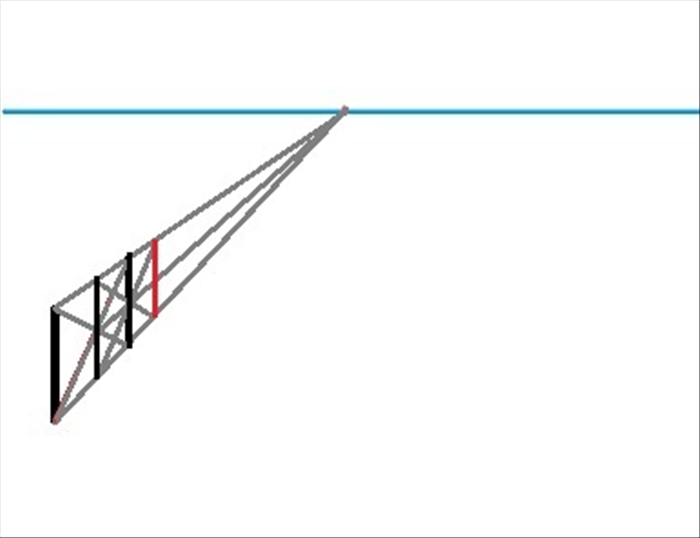 Draw a vertical line connecting the 2 ends of orthogonal lines you just made in step 8 and 9