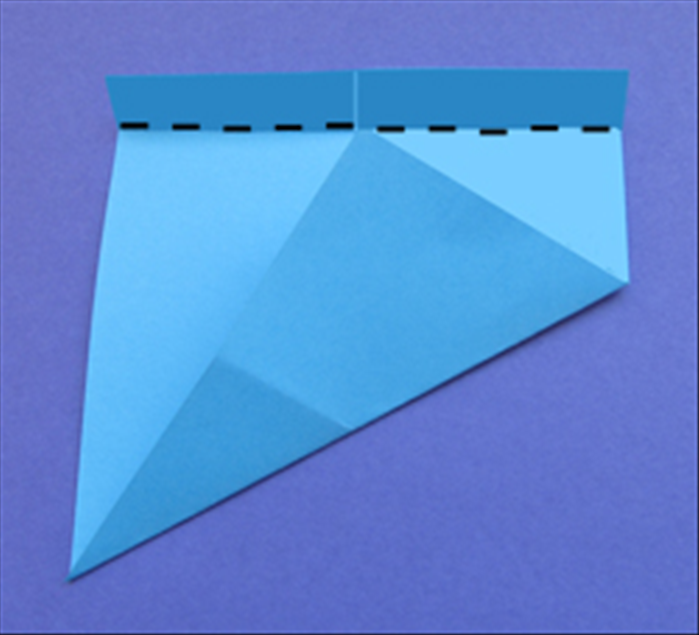 Fold the paper down at the top point of the flap you just made.