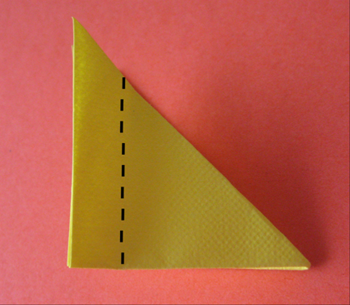 Rotate the long edge to the right side.

Fold 1 layer to the right.
See the next picture.