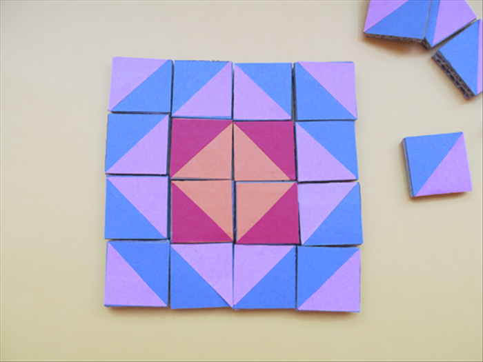 <p> You can make different colored sets of squares for more possibilities.</p>  
<p>  </p>