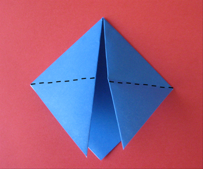 Fold the 2 flaps you just made up to the top center.