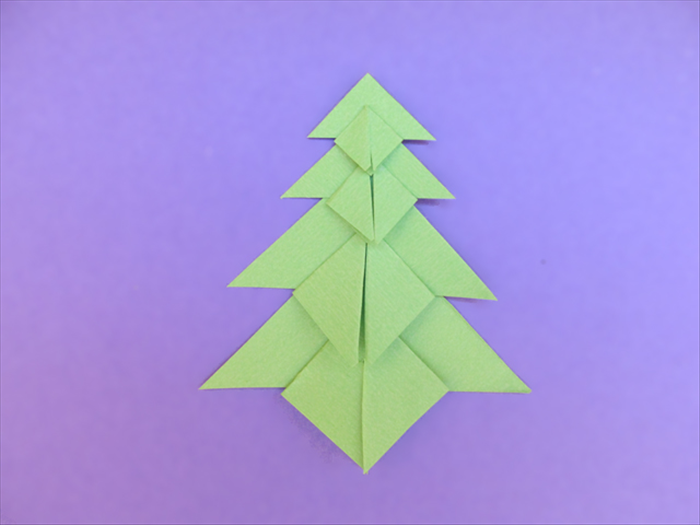 Flip the glued triangles over to the front.