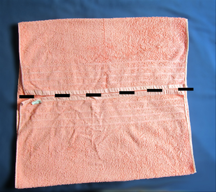 Fold the towel in half