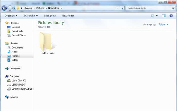 Now all the hidden directories will be seen in a transparent. folder.