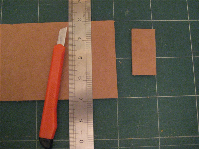 Cut 28  rectangles of cardboard 2 1/2 inches X  1 1/4 inches.
You can make them larger ,as long as the length is twice the width.